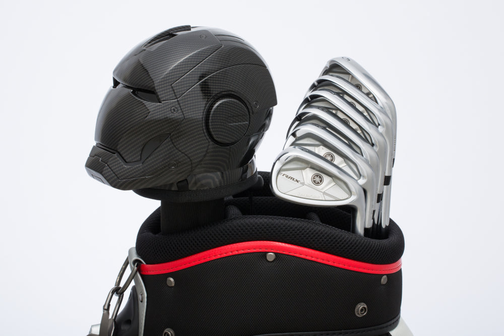carbon fiber iron man helmet Carbon Fiber Painted Iron Man MK-III Golf Head Cover
